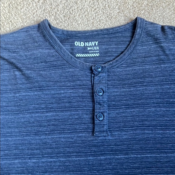 Old Navy Men's Blue Striped Shirt - Picture 3 of 3